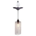 Worth Home Products Worth Home Products PBN-3933-0011 1-Light Brushed Bronze Instant Pendant Conversion Kit- Clear Crystal Shade PBN-3933-0011